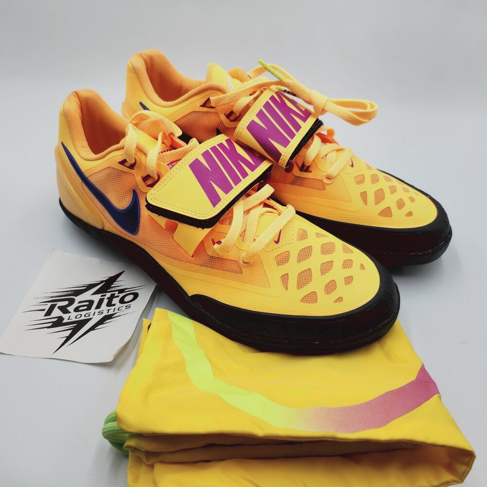 Men Size 7 Nike Throwing Shoes Zoom Rotational 6 Athletic Hook & Loop FZ9606-800